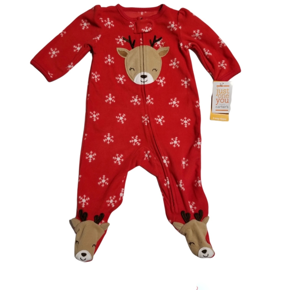 Carter's baby girl footed Christmas onesie